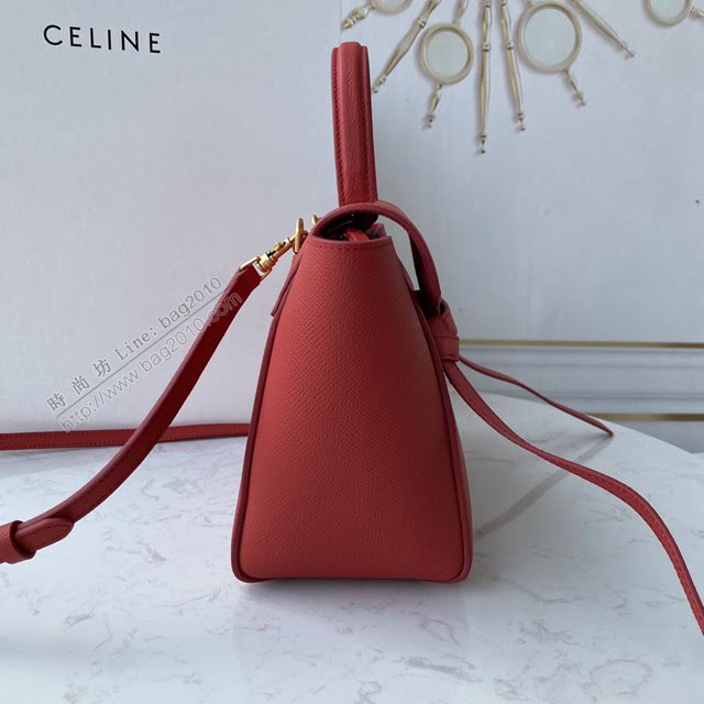 Celine女包 賽琳經典款中號女包 Celine belt bag 掌紋牛皮鯰魚包 189153  slyd2190